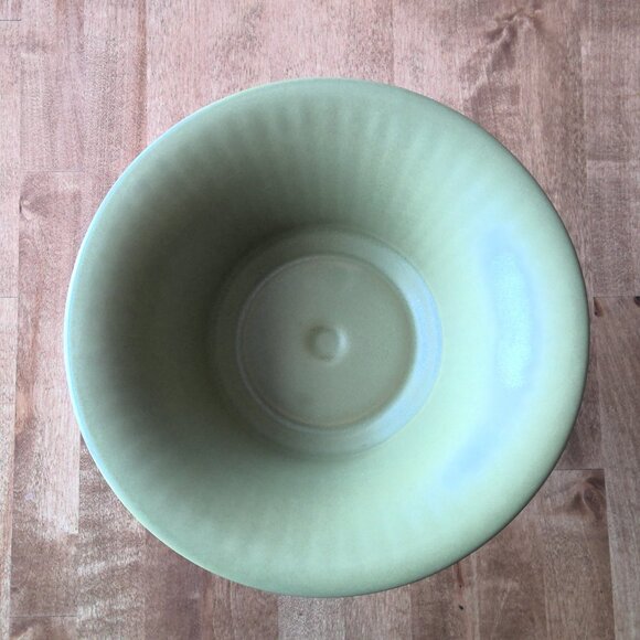 Hyalyn Pottery Pedestal Compote Bowl Green, Vintage VTG Mid-Century - Picture 2 of 7